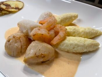Nage de crustacés et ma sauce corail