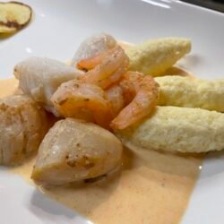 Nage de crustacés, ma sauce au corail