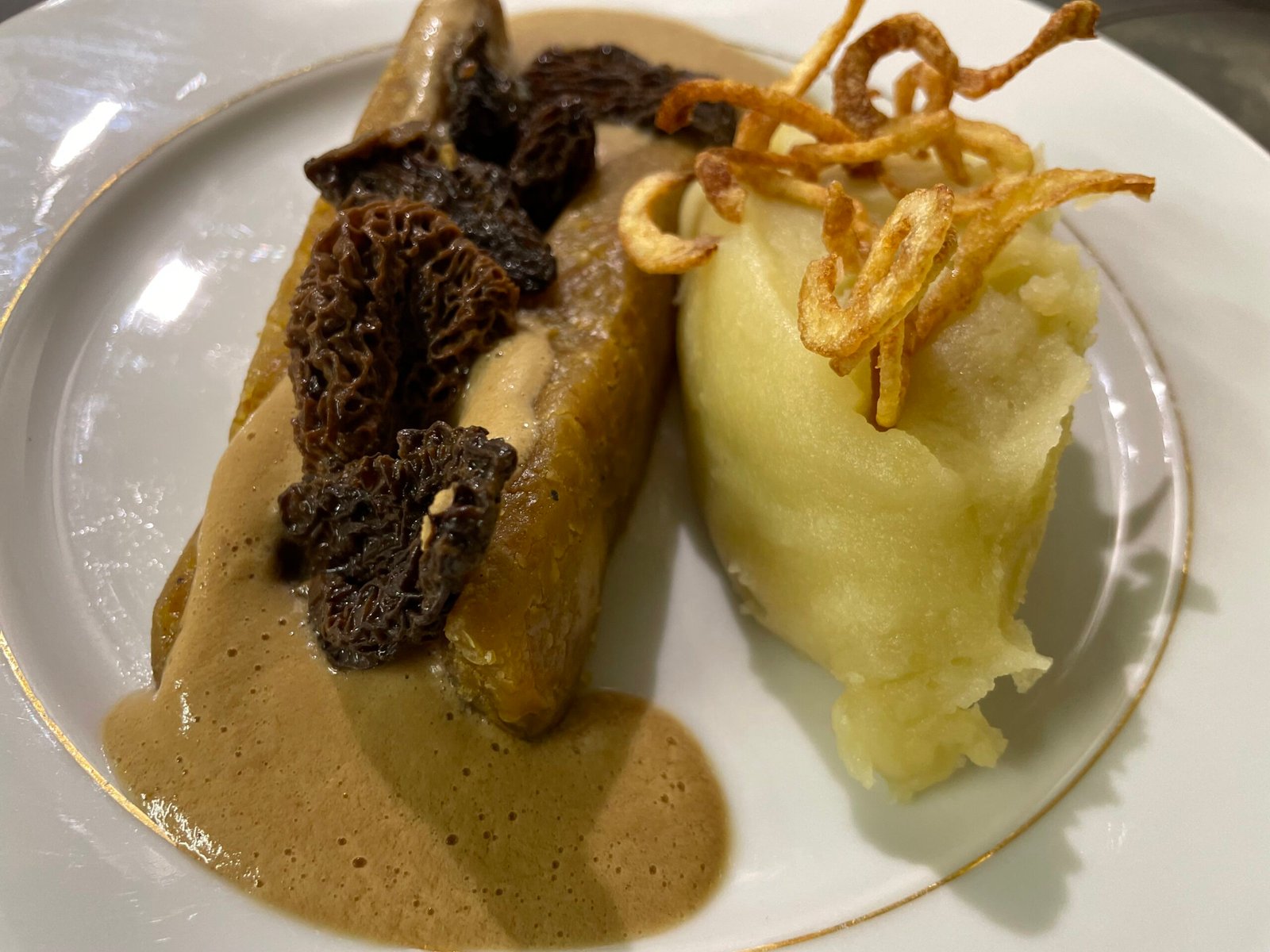 Tempeh à la crème et aux morilles